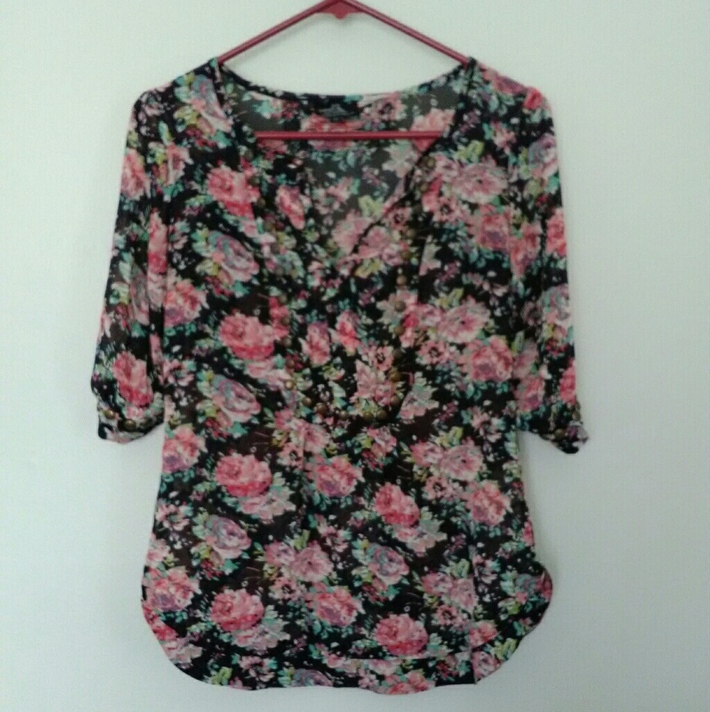 Angie floral boho top